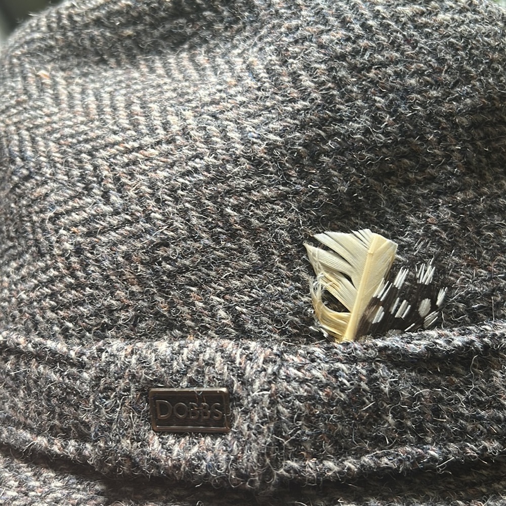 Vintage Dobbs Fifth Avenue wool tweed fedora Size 7 - Picture 7 of 7